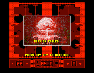 Zero Hour end screen - the bad one