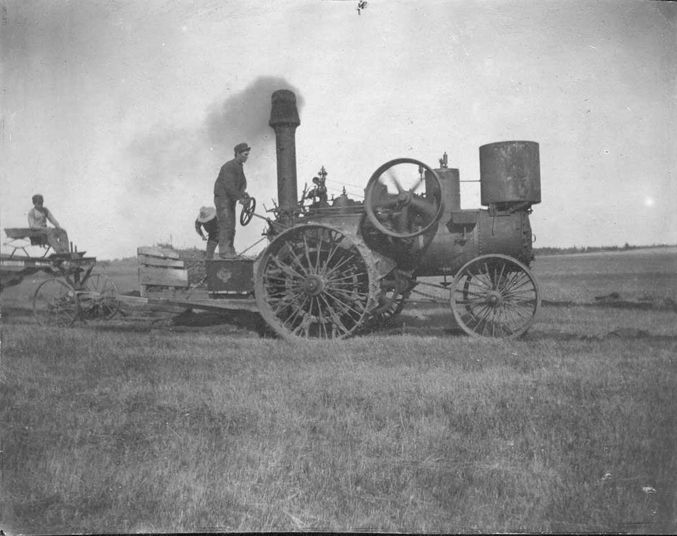 Bill Boyle driving the steamer