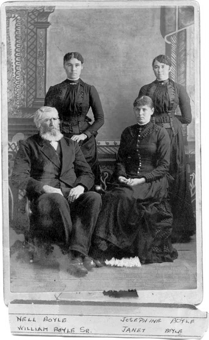 William Boyle Sr. and daughters from the 1880's