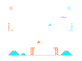 Space Shuttle game screen #3 (dual player)
