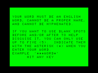 The Great Word Game Intro screen #2