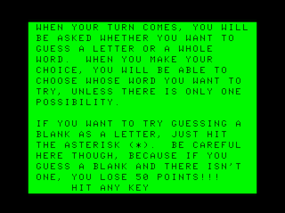 The Great Word Game Intro screen #4